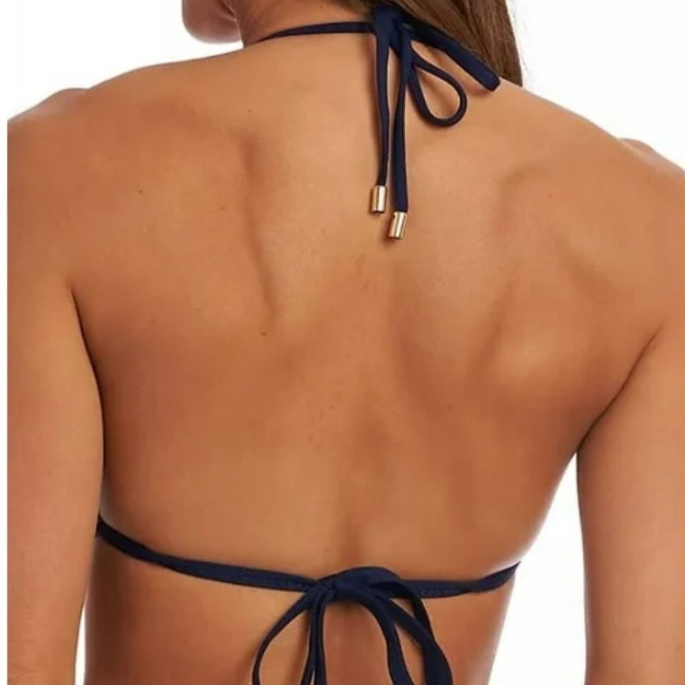 La Blanca Apulia Reversible Triangle Bikini Top Indigo Blue 10 - Picture 5 of 9